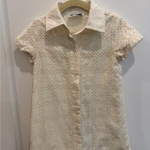 Kith 4T Kids Cream Eyelet Dress